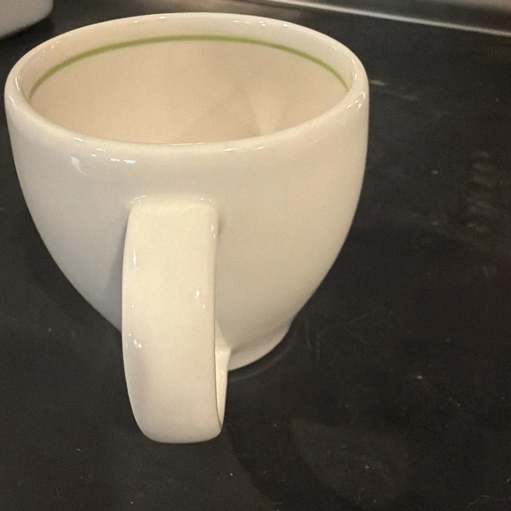 Starbucks Barista 2003 Green‎ White Espresso  Coffee Cup Mug 8oz limited edition